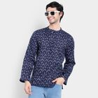 Men's Kurta, Navy Blue, small image number null